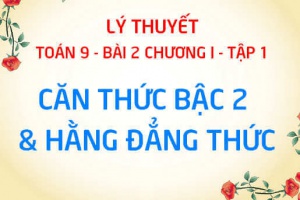 Căn thức bậc hai và hằng đẳng thức √A2=|A| (căn A bình phương bằng trị tuyệt đối của A) - Toán 9 bài 2 chương 1 tập 1